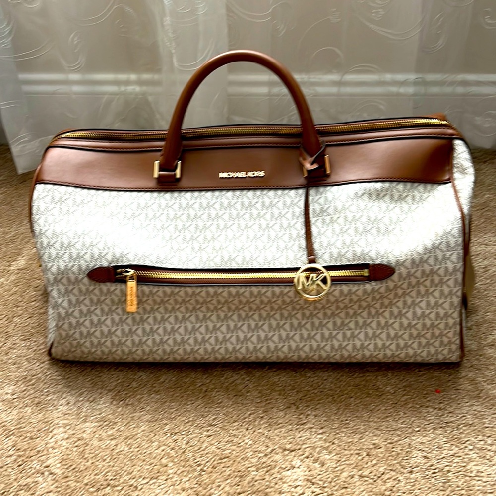 Cream colored carry on